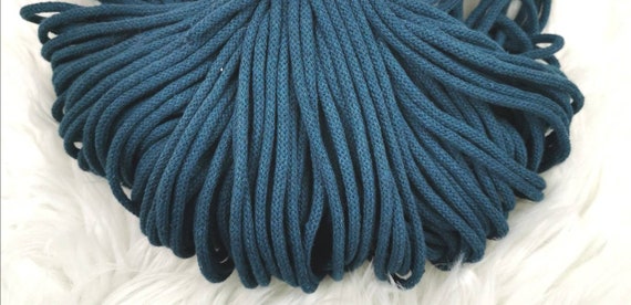 Baumwollkordel Baumwollgarn Dunkelblau Baumwollkordel, 5mm Stärke