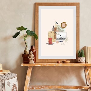 Turkish Tea and Simit collage, Istanbul poster, Turkish Definition Wall Art, Printable Wall Art, Modern Prints, Minimalist Wall Art, collage