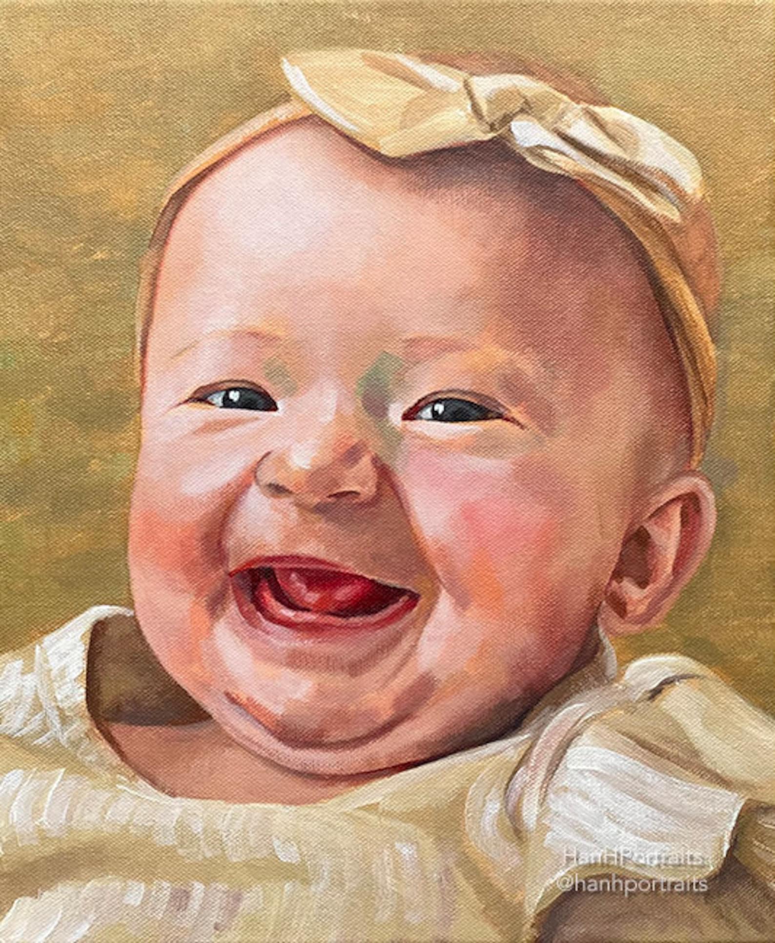 Handpainted Portrait Commission Custom Portrait Painting Etsy