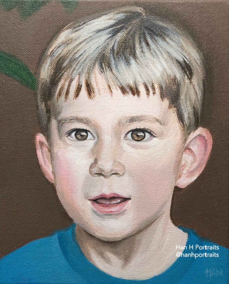Art Commission Custom Portrait Painting From Photo Baby Etsy