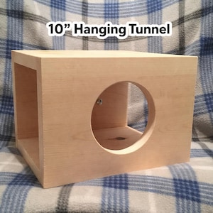 Pine Wood 10" Hanging Tunnel Hideout for Chinchillas & Small Animals like prairie dogs, guinea pigs, rats, and more!