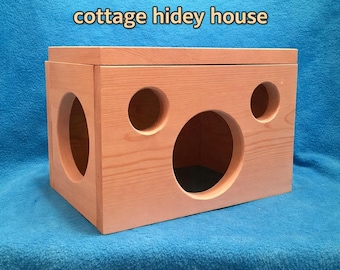 Cottage Hidey House for Chinchillas or Small Animals / Wooden House / Hut / Hide made from kiln dried pine