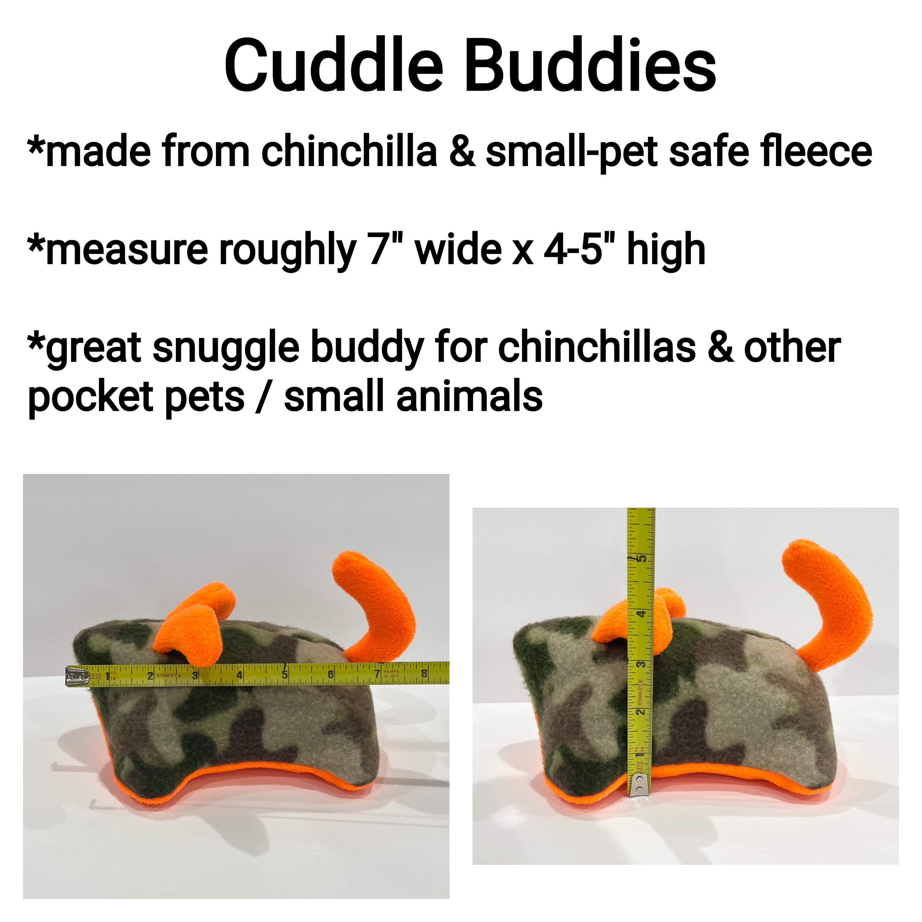 Fleece Chinchilla Cuddle Buddy -- Chinchilla Buddy / Pal, Pillow / Friend for Pocket Pet & Small Animals including Chinchillas, Guinea Pigs