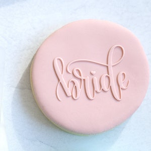 Bride Fondant Embosser Stamp and Cutter | Wedding Cookie Stamp,Anniversary Embosser, Debosser, Engagement Fondant Stamp,Bride Embosser