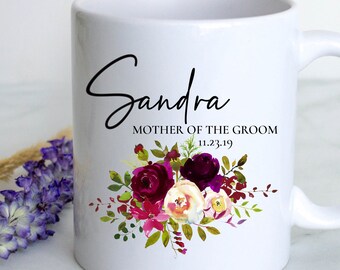 Mother of the Groom Mug, Mother of the Bride Gift, Custom Mug, Wedding Mug, Bridal Party Gift, Matron of Honor Gift, Mother of Groom Gift