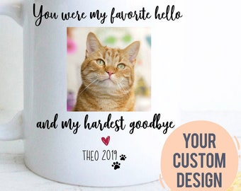 Personalized Pet Loss Gift, Custom Pet Memorial, Death of Cat, Cat Coffee Cup, Cat Sympathy Gift, Pet Owner Gift Pet Memorial Gift Pet Death