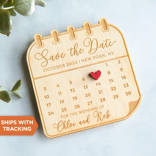 Custom Save the Date Magnet | Save the Date Ideas, Wood Wedding Favor,Calendar Magnet, Personalized Save the Date Invite,Rustic Wedding Idea