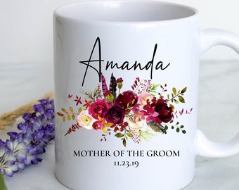 Mother of the Groom Mug, Mother of the Bride Gift, Custom Mug, Wedding Mug, Bridal Party Gift, Matron of Honor Gift, Mother Of Groom Gift