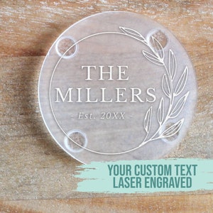 Custom Coasters | Personalized Coaster, Drink Coasters, Engraved Coaster, Housewarming Gift, Anniversary Gift, Wedding Gift, Home Decor