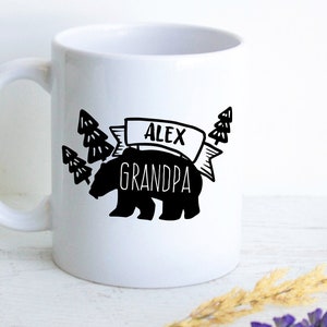 Personalized &quot;Grandpa Bear&quot; Mug Gift, Grandpa Bear Mug, Gift For Grandpa, Gift for Him, Parents Gift, Father&#39;s Day Gift, Grandparents Gift