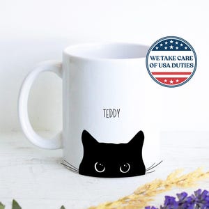 Personalized Cat Mug, Custom Cat Name Mug, Cat Lovers Mug, Cat Coffee Cup, Custom Cat Gift, Pet Owner Gift, Fun Mug, Cat Mug, Cat Lover Gift