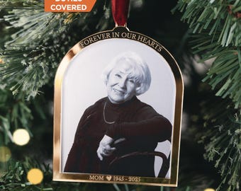 Memorial Photo Ornament, Personalized Remembrance Keepsake, In Loving Memory Ornament, Sympathy Gift