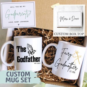 Coffret cadeau personnalisé pour parrain et marraine | Serez-vous ma marraine, parrain, baptême, cadeau de remerciement pour parrain et marraine, cadeau de baptême, proposition de parrain et marraine