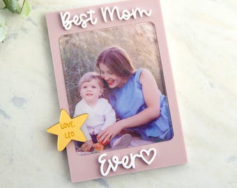 Best Mom Ever Gift, Personalized Photo Magnet, Custom Mom Magnet, Mother's Day Gift, Grandma Gift, Fridge Magnet Keepsake