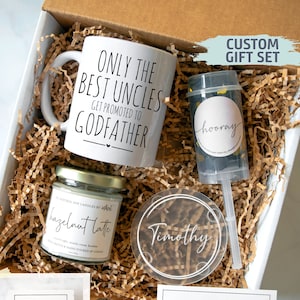 Coffret cadeau parrain personnalisé | Nouveau cadeau parrain, cadeau de baptême, proposition de parrain, serez-vous mon parrain, cadeau parrain et marraine, parrain