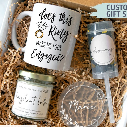 Personalized Engagement Gift Box Congratulations on Etsy