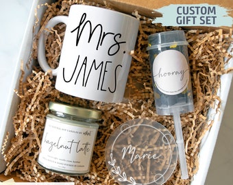 Personalized Engagement Gift Box | Congratulations on Engagement, Bridal Shower Gift Box, Bride to Be Gift Set, Future Mrs Gift, Bride Gift