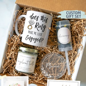 Coffret cadeau de fiançailles personnalisé | Félicitations pour vos fiançailles, coffret cadeau baby shower, coffret cadeau future maman, cadeau future maman, cadeau mariée