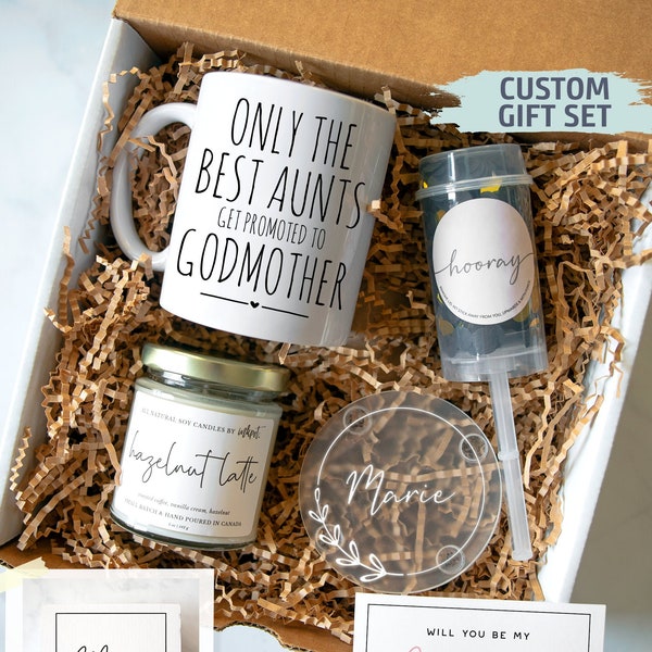 Personalized Godmother Gift Box | New Godmother Gift, Baptism Gift, Fairy Godmother, Godmother Proposal, Will You Be My Godmother, Godparent