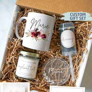 Coffret cadeau d'anniversaire personnalisé | Cadeau pour elle, idée cadeau d'anniversaire, trousse de soins d'anniversaire personnalisée, tasse d'anniversaire, cadeau d'anniversaire pour meilleure amie