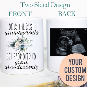 Best Grandparents Get Promoted to Great Grandparents, Baby Announcement, New Grandparents Gift, Pregnancy Announcement, Grandmother Gift image 1