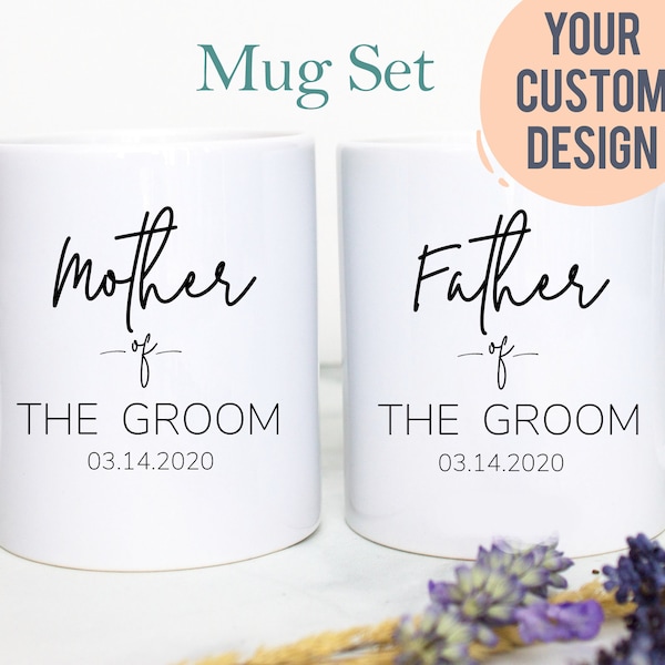 Father of the GROOM Mother of the GROOM Individual OR Mug Set, Gift for Father of the Groom, Mother of the Groom Mug, Parents Wedding Gift
