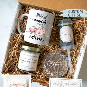 Coffret cadeau personnalisé pour sage-femme | Cadeau pour sage-femme, cadeau de remerciement sage-femme, remerciement pour sage-femme, coffret cadeau sage-femme, meilleure sage-femme, remerciement Doula