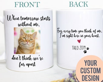 Personalized Pet Loss Gift, Custom Pet Memorial, Death of Cat, Cat Coffee Cup, Cat Sympathy Gift, Pet Owner Gift Pet Memorial Gift Pet Death