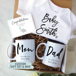 Expecting Parents Gift Box | New Parents Gift Set, Baby Announcement, New Mom Mug, New Dad Gift, Pregnancy Reveal, Baby Shower Gift Box