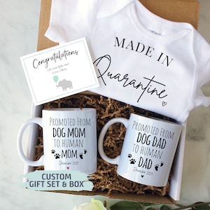 Expecting Parents Gift Box | New Parents Gift Set, Promoted from Dog Mom, Dog Dad Baby Announcement, Pregnancy Reveal, Baby Shower Gift Box