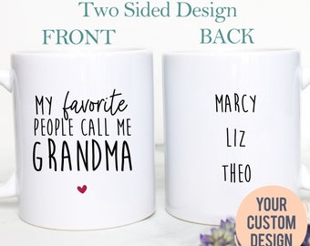 My Favorite People Call Me Grandma Mug, Grandma Gift Pregnancy Announcement Grandparents Gift, Grandmother Birthday Gift, Mother's Day Gift