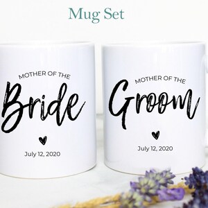 Mother of the Bride Mother of the Groom Individual OR Mug Set, Gift for Mother of the Bride, Mother of the Groom Mug, Mother in law gift