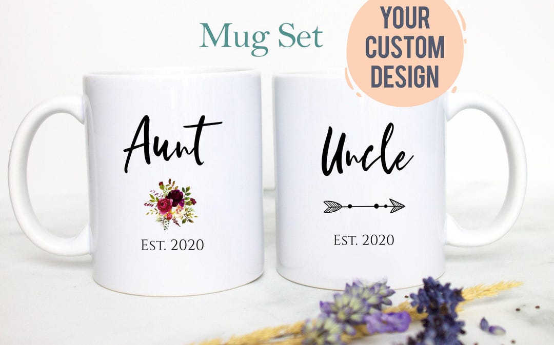 Personalized Aunt and Uncle Individual OR Mug Set #3 Aunt Uncle EST ...