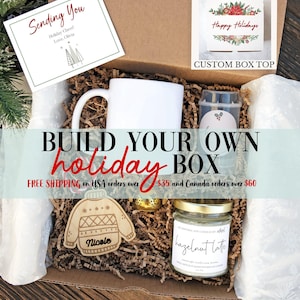 Créez votre propre boîte des Fêtes | Coffret cadeau de Noël personnalisé, idée cadeau de Noël, coffret cadeau de Noël, cadeau de Noël pour femme et homme
