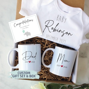 Expecting Parents Gift Box | New Parents Gift Set, Baby Announcement, New Mom Mug, New Dad Gift, Pregnancy Reveal, Baby Shower Gift Box