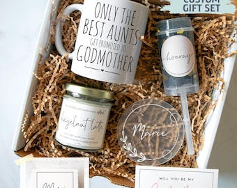 Gepersonaliseerde cadeaubox voor de peetmoeder | Cadeau voor een nieuwe peetmoeder, doopcadeau, feeënmama, peetmoederverzoek, wil je mijn peetmoeder zijn, peetouder