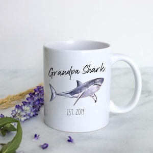 Grandpa Shark Mug Gift, New Grandpa Gift, Baby Announcement, Best Grandpa Gift, Grandparents Gift, Gift For Grandpa, Pregnancy