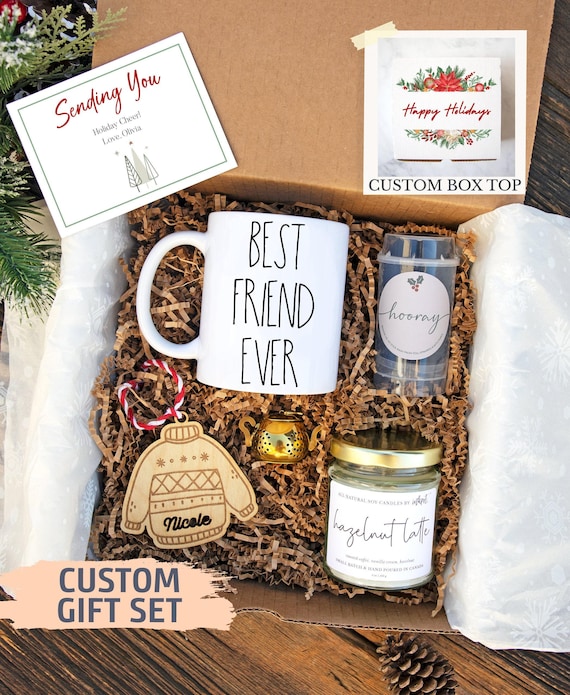 Personalized Christmas Gift Box for Best Friend Xmas Gift Idea Christmas Box Gift Box Set Holiday Gift for Friend Holiday Gift for Women Etsy