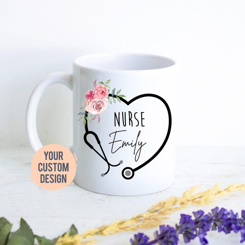 Custom New Nurse Gift, Nurse Mug, Gift for Nursing Graduate, Graduation Gift, Medical Student, Med School, Best Nurse Thank You Gift image 1