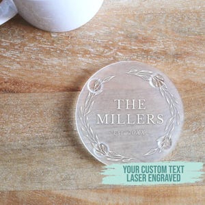 Custom Coasters | Personalized Coaster, Drink Coasters, Engraved Coaster, Housewarming Gift, Anniversary Gift, Wedding Gift, Home Decor