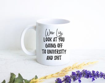 Regalo personalizado de graduación universitaria, taza divertida de graduación, regalo personalizado de graduación universitaria, regalo de graduación universitaria, taza universitaria