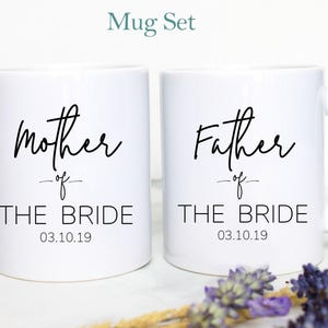 Father of the BRIDE Mother of the Bride Individual OR Mug Set, Gift for Father of the Bride, Mother of the Bride Mug, Parents Wedding Gift