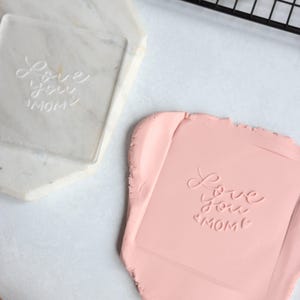 Happy Mother&#39;s Day Fondant Embosser Stamp and Cutter | Cookie Stamp, Embosser Stamp, Debosser, Mother&#39;s Day Fondant Stamp, Love You Mom