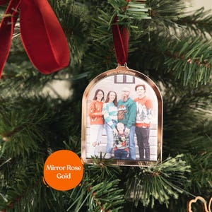 Custom Family Photo Christmas Ornament, Personalized Picture Ornament, 2026 Photo Ornament, Family Keepsake Ornament image 4