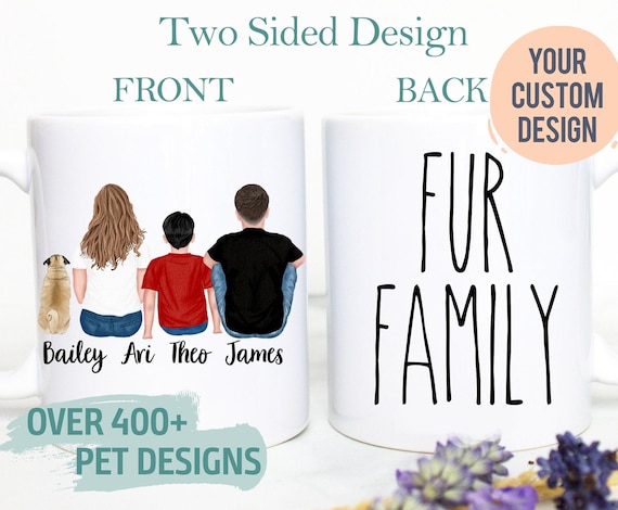 Custom Couple Pet Portrait Mug #6, Fur Family, Dog Lover,Cat Lover,Pet Owner Gift, Cat Lady, Pet Memorial Loss, Pet Family Gift, Couple Gift