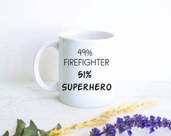 Pompier super-héros, Mug pompier drôle, cadeau personnalisé pompier, cadeau diplômé pompier, cadeau pompier drôle, cadeau pompier, merci