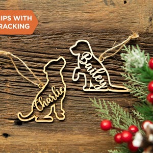 Personalized Dog Ornament | Dog Ornament, Pet Ornament, Gift for Dog Lover, Dog Name Ornament, Personalized Dog Ornament, Dog Name Ornament