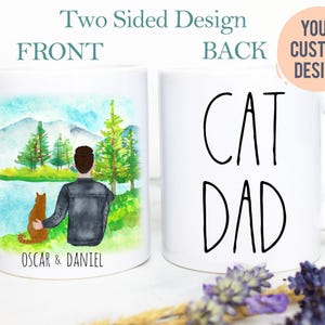 Personalized Cat Mug, Custom Cat Dad, Cat Lovers, Cat Coffee Cup, Custom Cat Gift, Pet Owner Gift, Cat Daddy Mug, Cat Lover Gift, Pet Loss