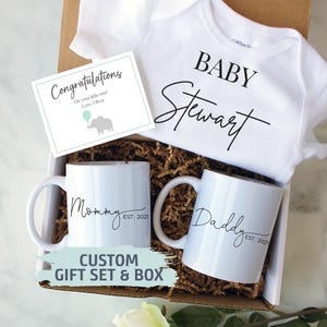 Expecting Parents Gift Box | New Parents Gift Set, Baby Announcement, New Mom Mug, New Dad Gift, Pregnancy Reveal, Baby Shower Gift Box