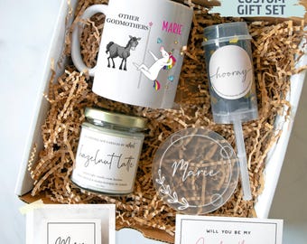 Gepersonaliseerde cadeaubox voor de peetmoeder | Cadeau voor een nieuwe peetmoeder, doopcadeau, feeënmama, peetmoederverzoek, wil je mijn peetmoeder zijn, peetouder